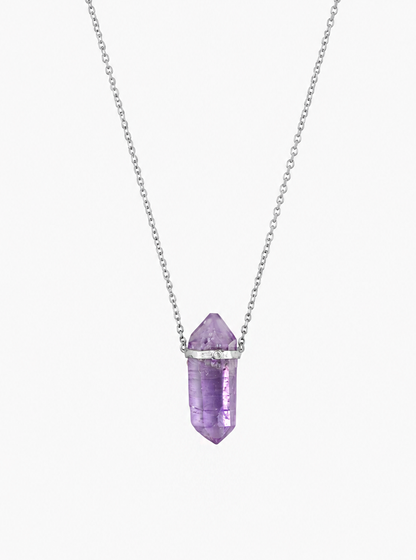 Tourmaline Point with Diamond Necklace
