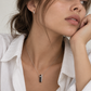 Double Bar Tourmaline Diamond Necklace