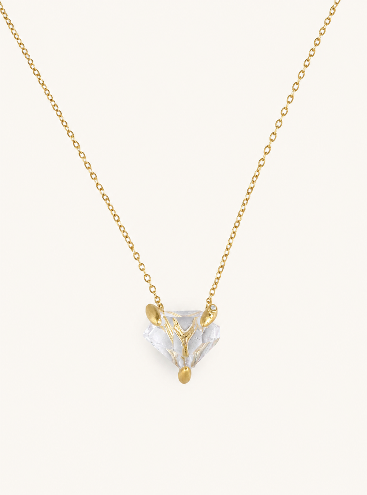 Raw Herkimer Diamond Necklace