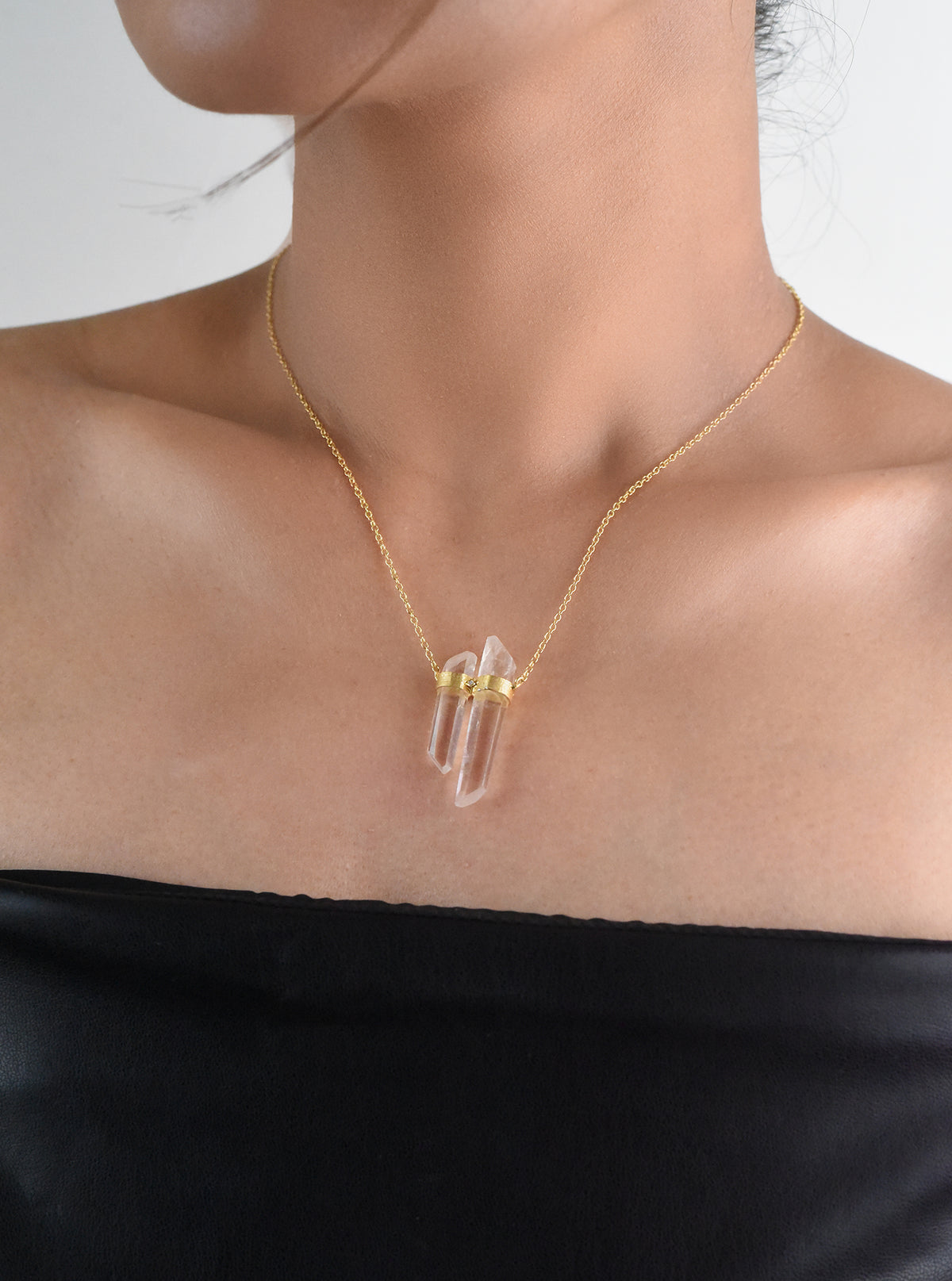 Double Himalayan Quartz Necklace