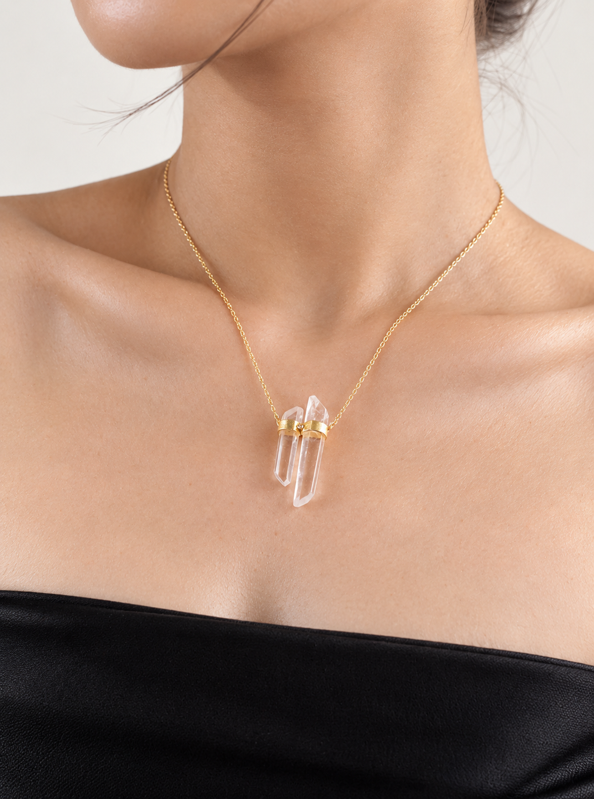 Double Himalayan Quartz Necklace