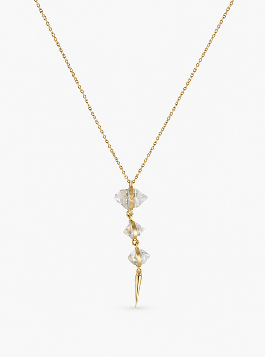 Triple Herkimer Diamond Necklace