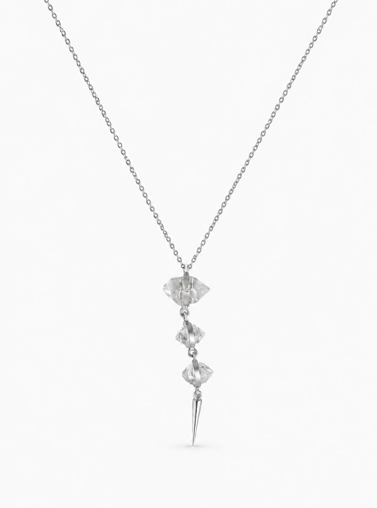 Triple Herkimer Diamond Necklace