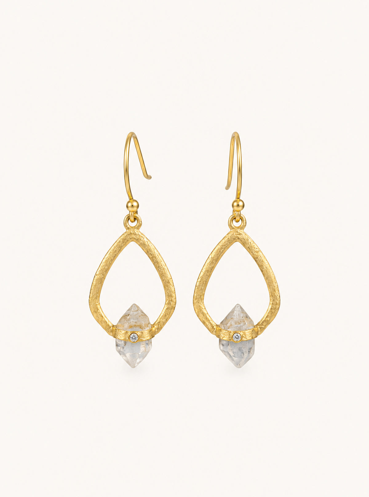 Herkimer Diamond Lantern Drop Earrings