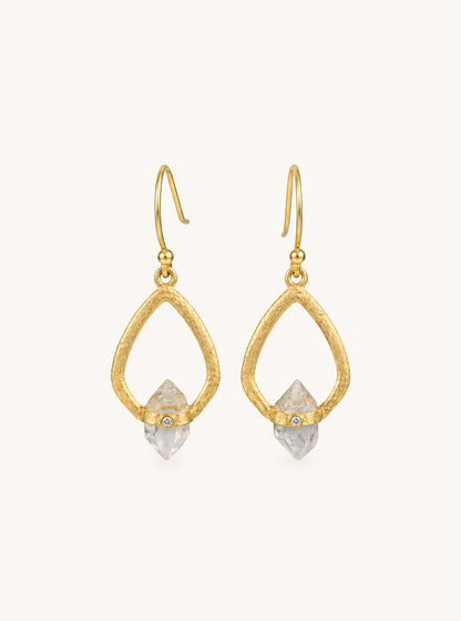 Herkimer Diamond Lantern Drop Earrings