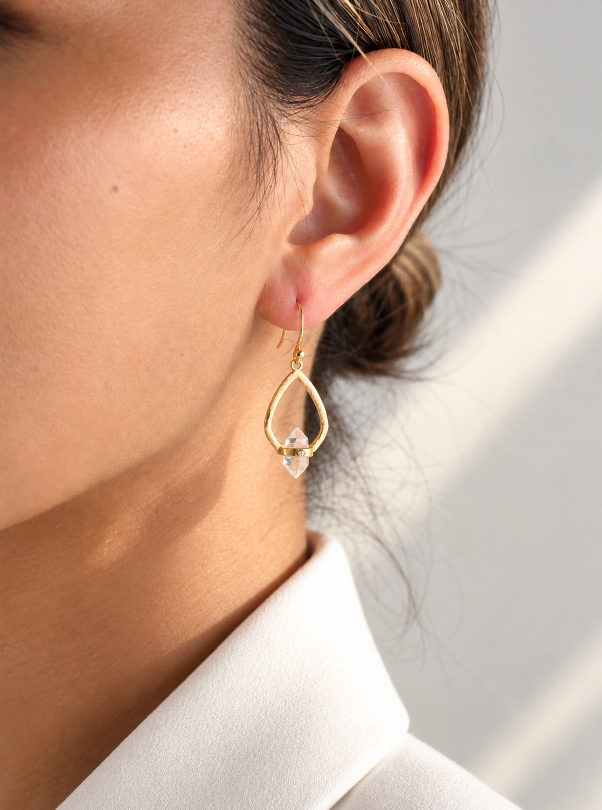 Herkimer Diamond Lantern Drop Earrings