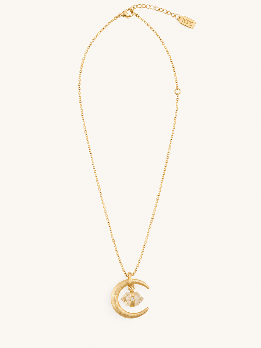 Moon Herkimer Diamond Necklace
