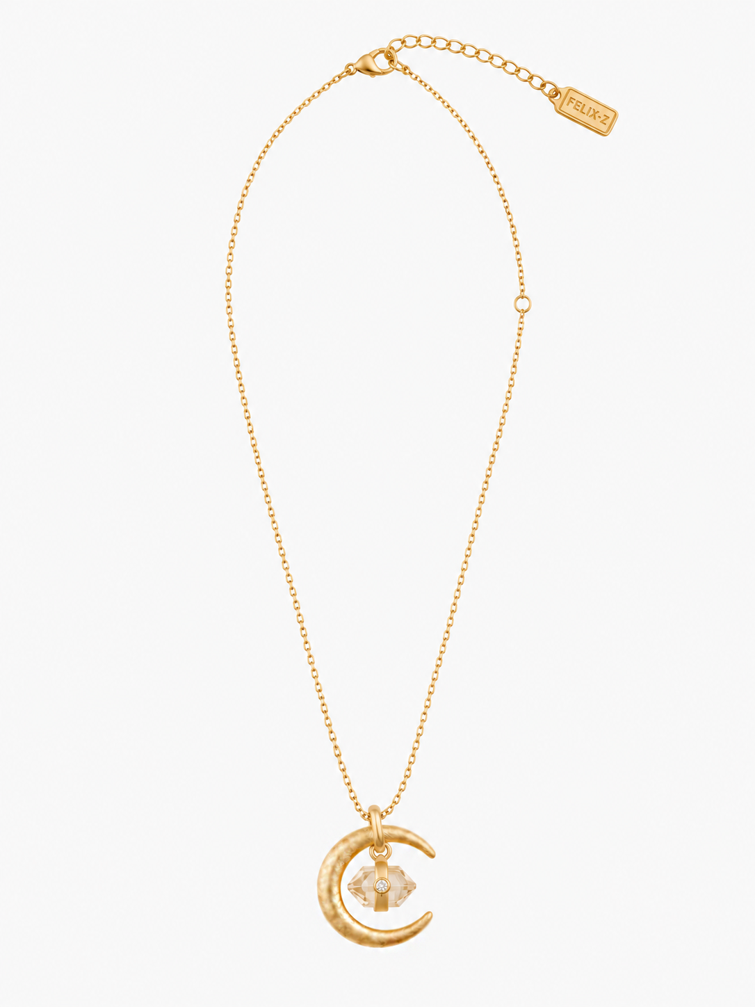 Moon Herkimer Diamond Necklace