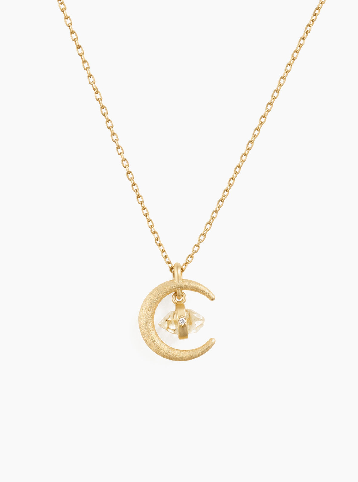 Moon Herkimer Diamond Necklace