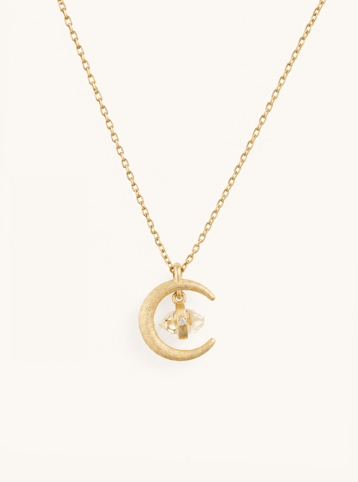 Moon Herkimer Diamond Necklace