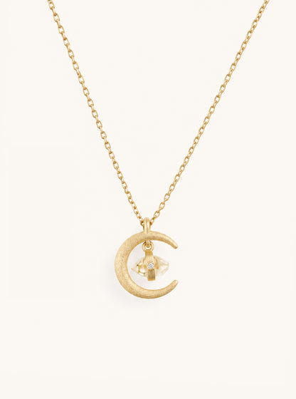 Moon Herkimer Diamond Necklace