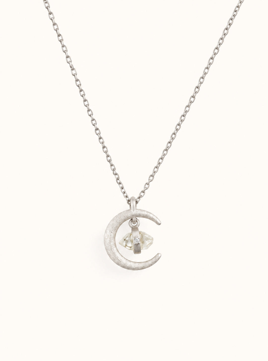 Moon Herkimer Diamond Necklace