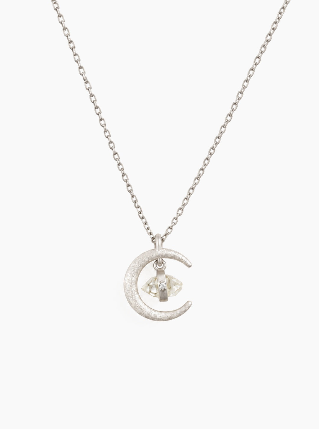 Moon Herkimer Diamond Necklace