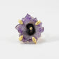 Amethyst Stalactite Flower Ring