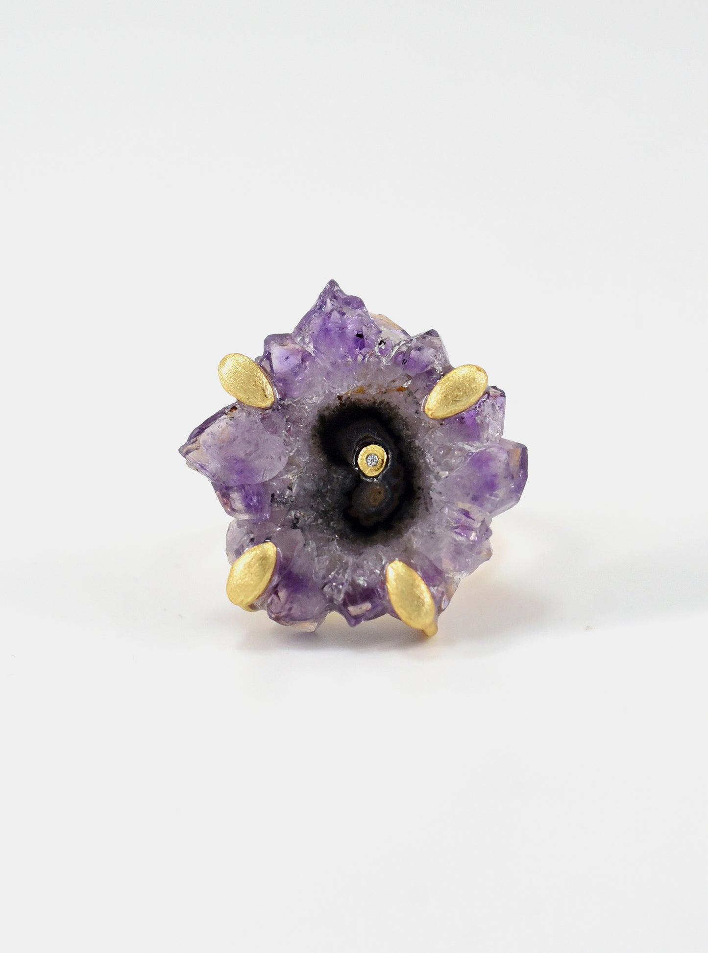 Amethyst Stalactite Flower Ring