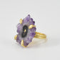 Amethyst Stalactite Flower Ring