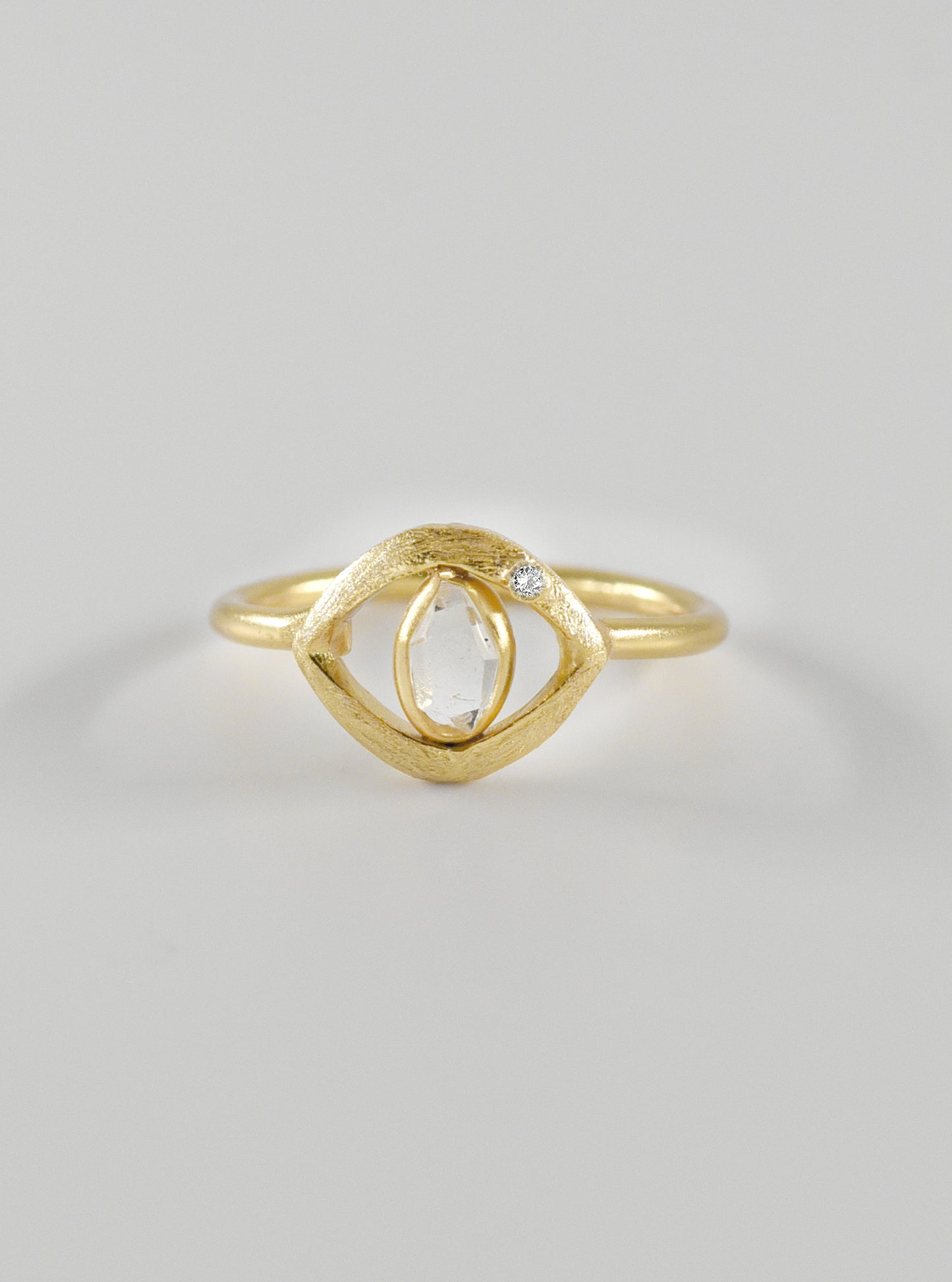 Herkimer Diamond Protective Eye Ring