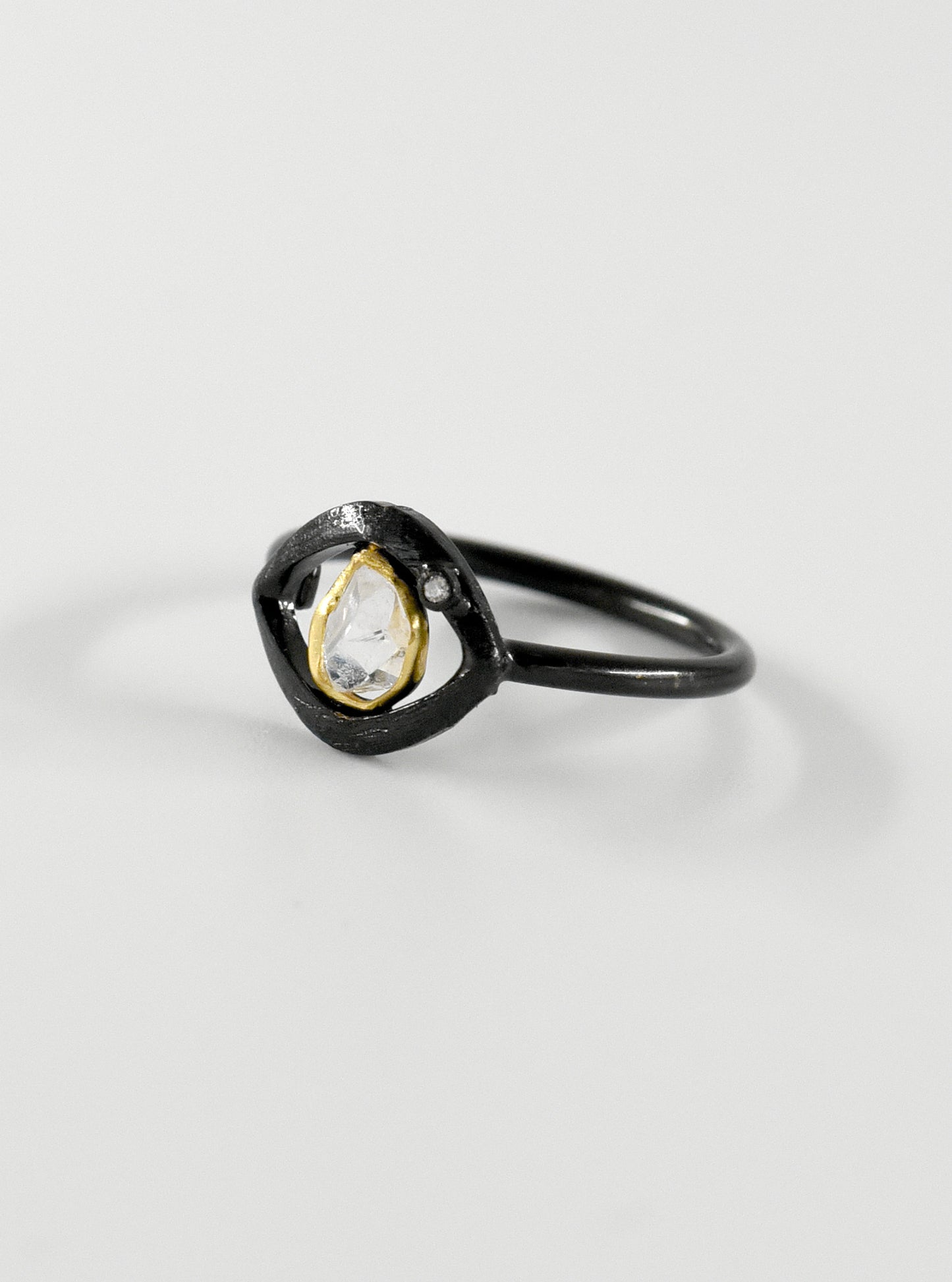 Herkimer Diamond Protective Eye Ring