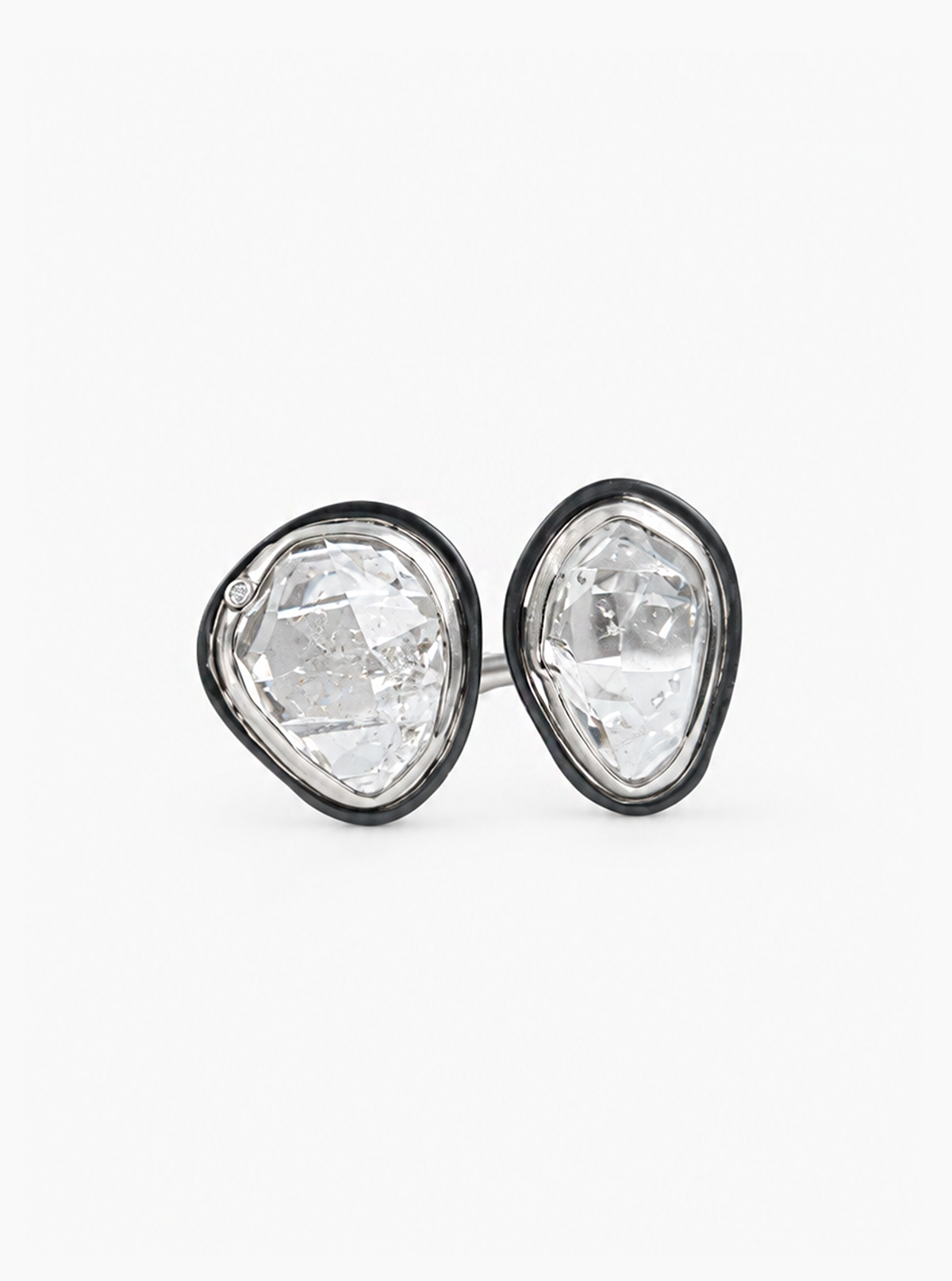 Twin Herkimer Diamond Ring