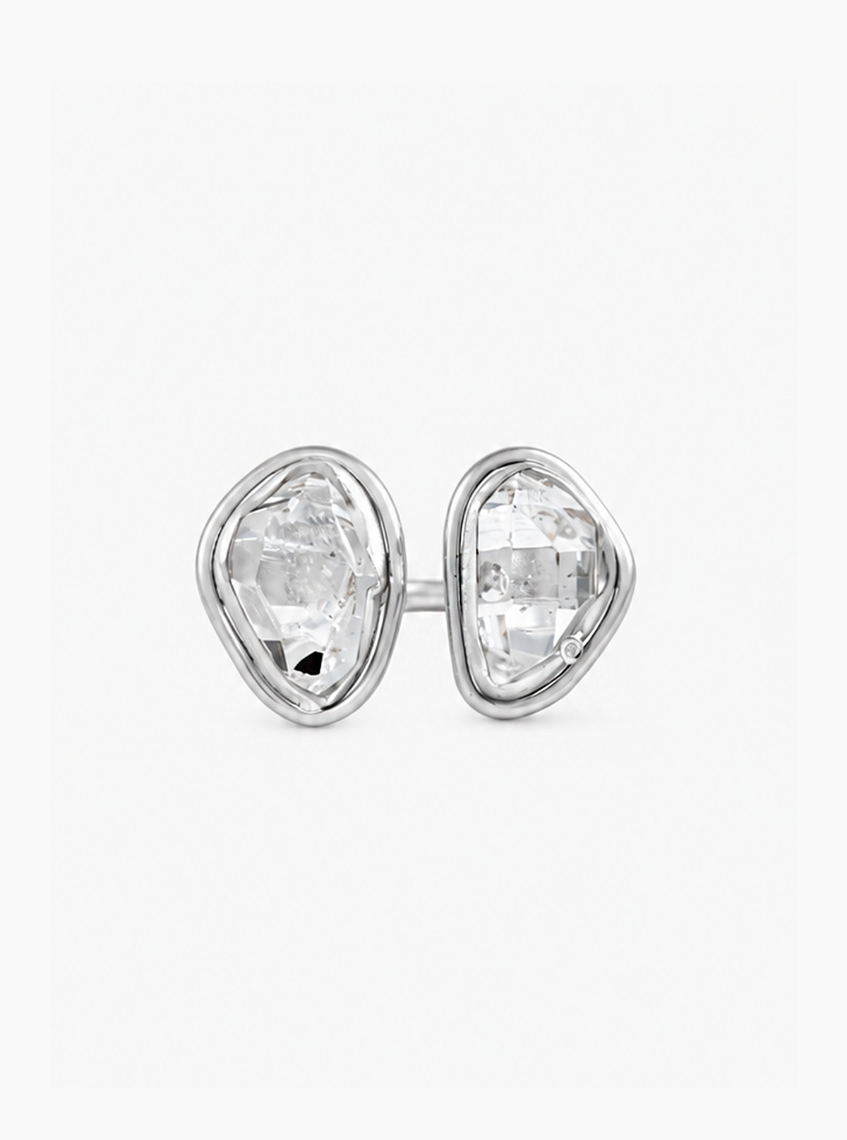 Twin Herkimer Diamond Ring