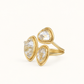 Triple Herkimer Diamond Statement Ring