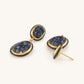 Double Drop Druzy Earrings With CZ