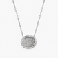 Oval Druzy Necklace With Diamond