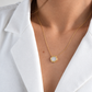 Scalloped Druzy Diamond Necklace