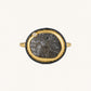 Oval Druzy Ring With Diamond
