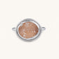Oval Druzy Ring With Diamond