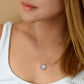 18K  White Gold Geode Necklace with Pave champagne color Diamond