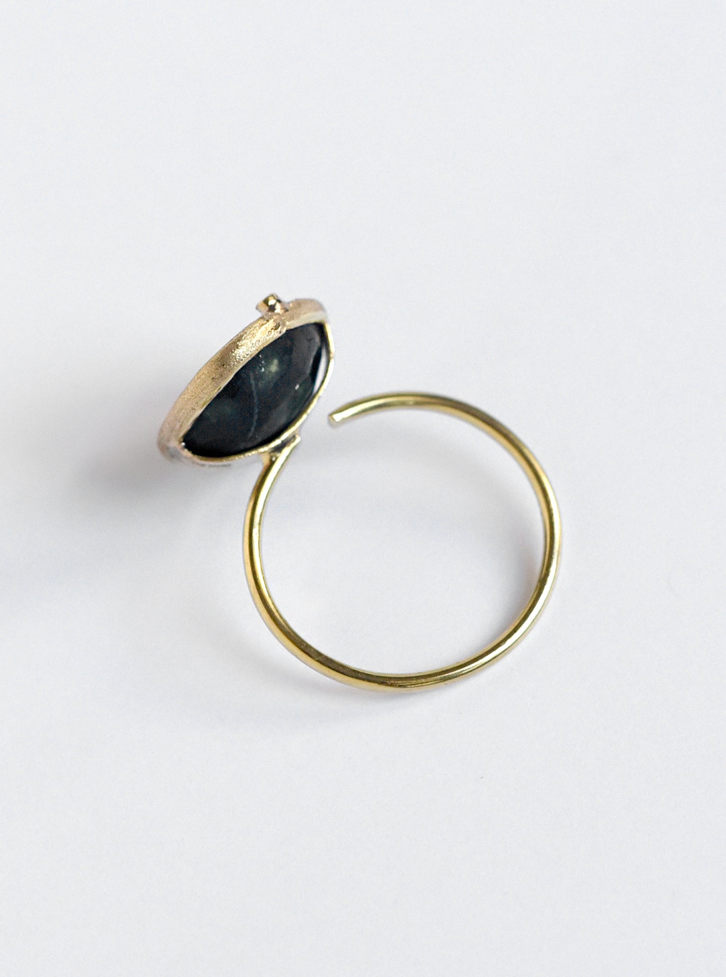 18K Solid Gold Geode Ring with Diamond