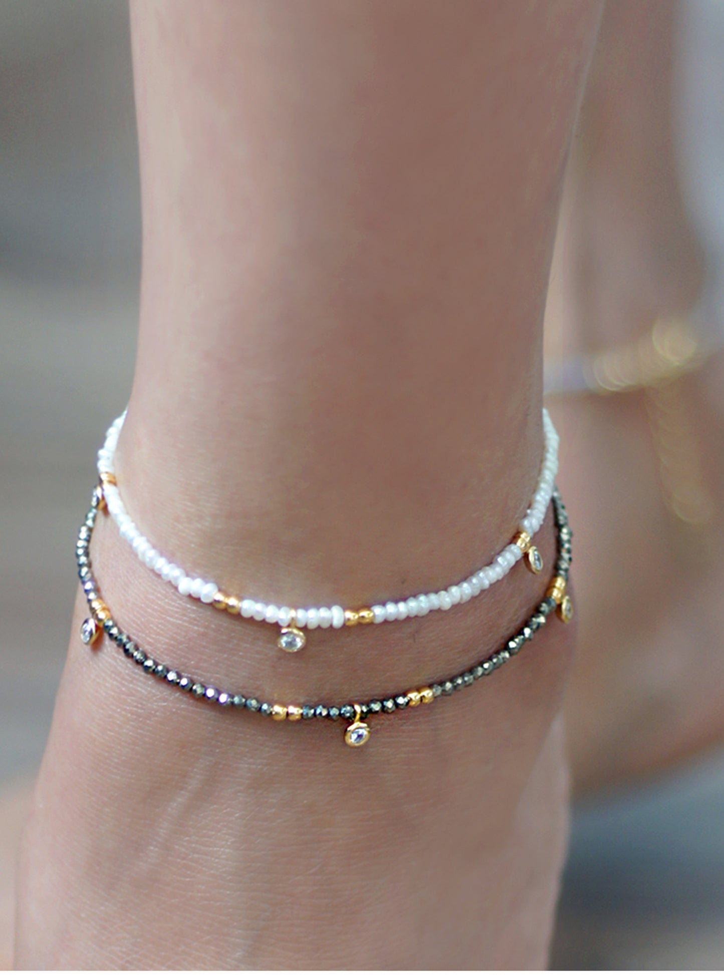 Gemstone Ankle Bracelet