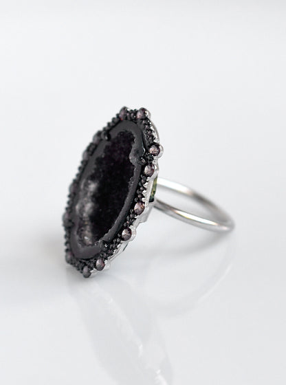 CZ Geode Freeform Ring