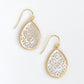 Carved MOP Teardrop Earring