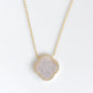 Glitter Druzy Flower Necklace