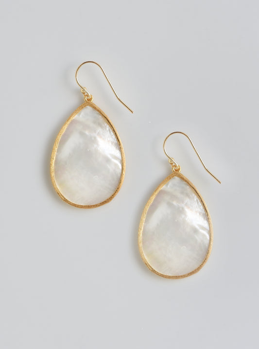 Large Teardrop MOP Earrings