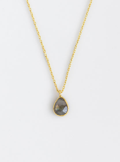 Mini Teardrop Gemstone Necklace
