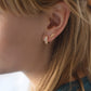 Baguette CZ Hoop Earrings