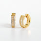 Baguette CZ Hoop Earrings