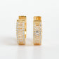 Baguette CZ Hoop Earrings