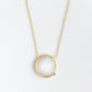 Shelly Single Mother of Pearl With CZ Necklace