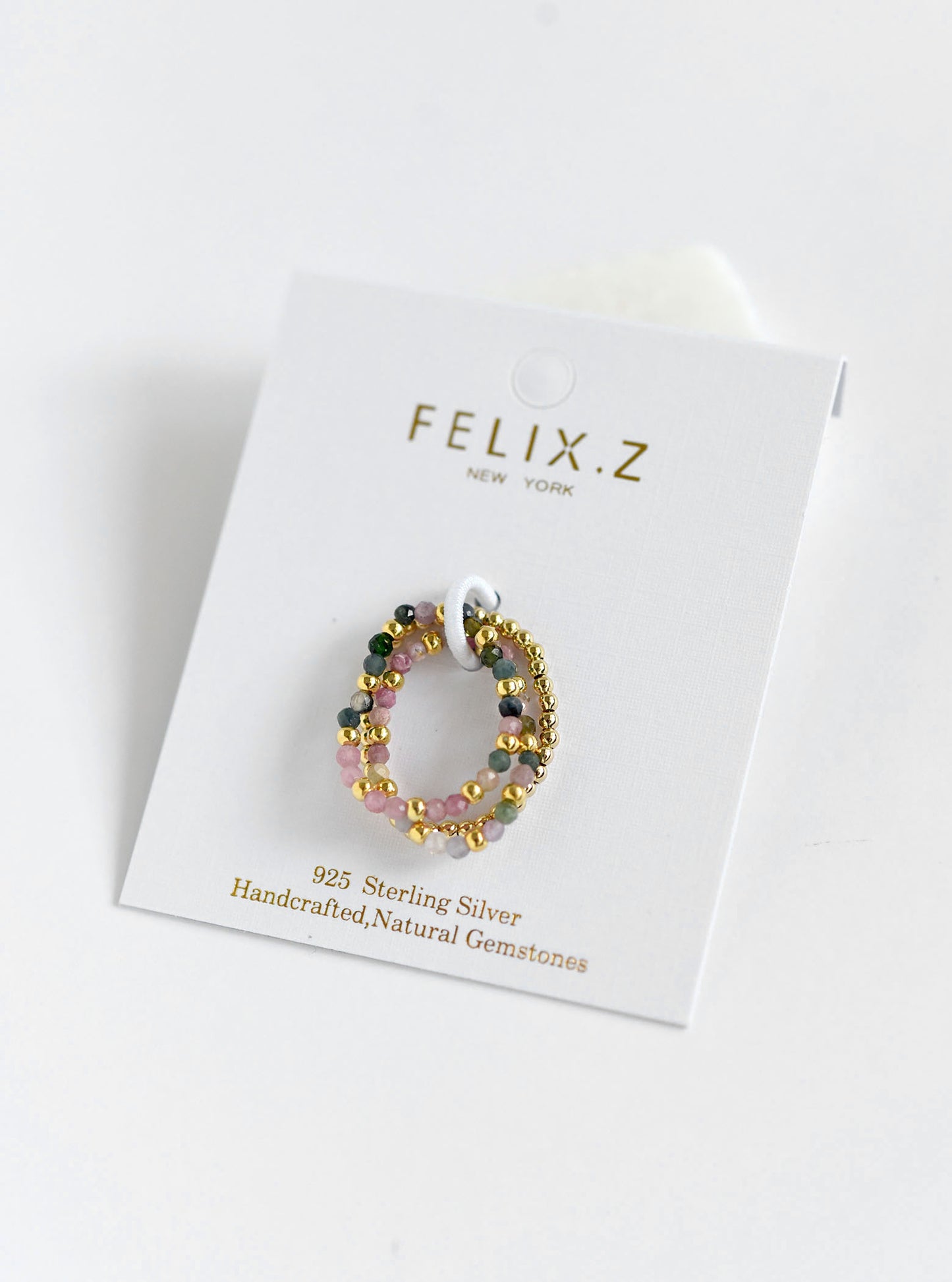 Stretchable Beaded Ring Set Of 3