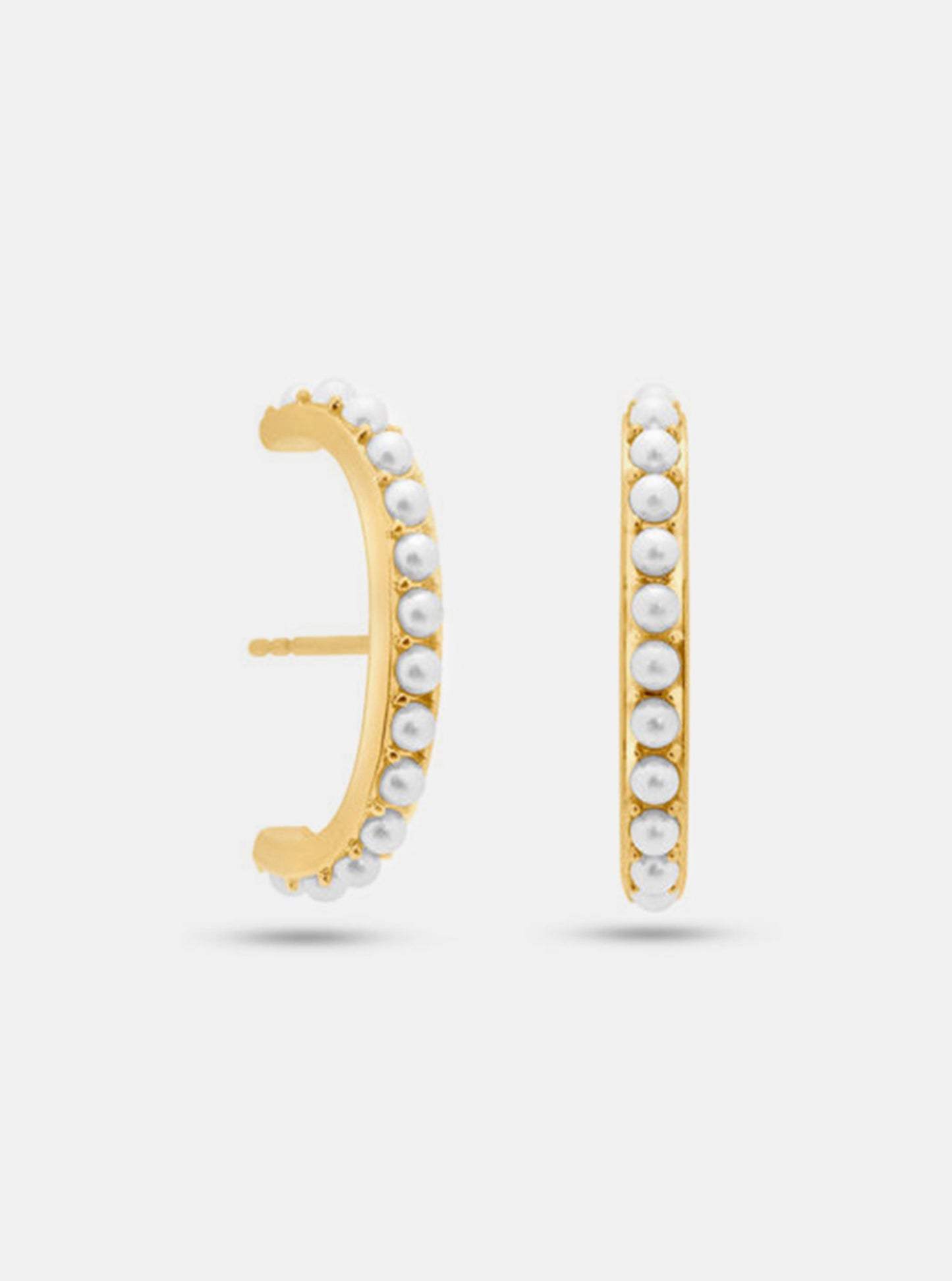 Suspender Earrings with Pearls