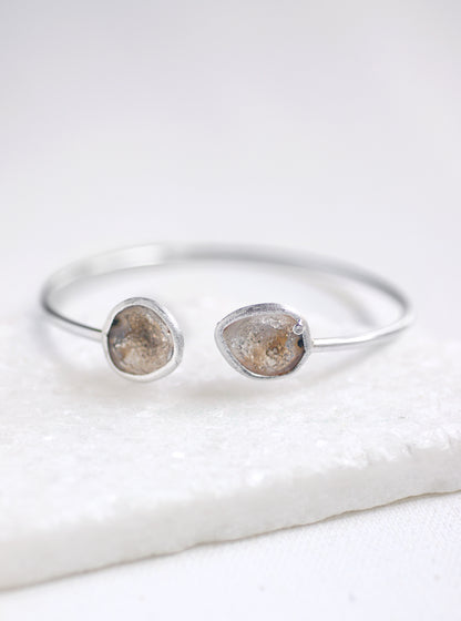 Diamond Double Geode Bangle