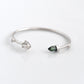 Herkimer Quartz  with Tourmaline and Diamond Bangle
