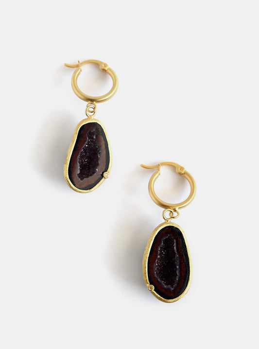 Geode Hoop Earrings