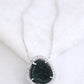 Geode Slice with Cubic Zircon Necklace