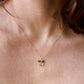 Tourmaline Bar Attached Ponit Herkimer Quartz with Diamond Necklace