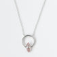 Tourmaline Halo Necklace with Diamond